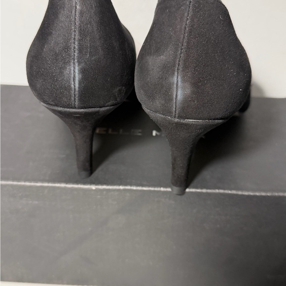 Pelle Black Kid Suede low heeled pump - Picture 6 of 9